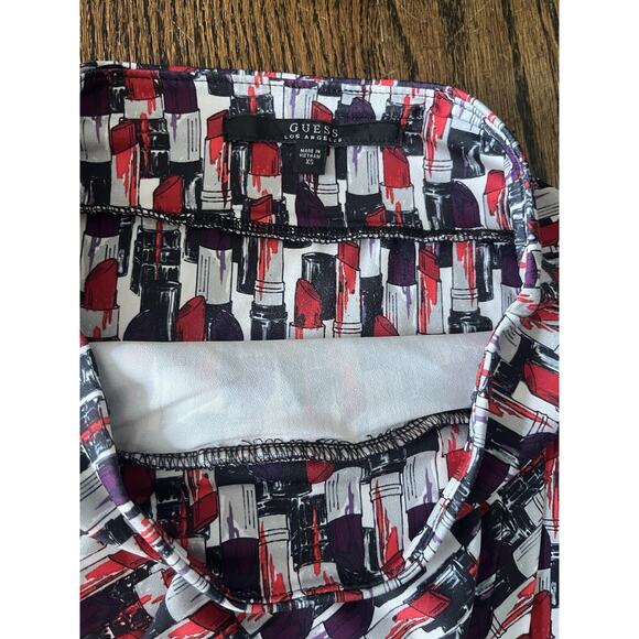 GUESS Women’s Oki Draped Skirt Lipstick Love Jet Black Sz. XS - Picture 6 of 6